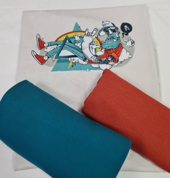Jersey Sparpaket Panel Seebär ca. 82 cm, Kombistoff & Bündchen